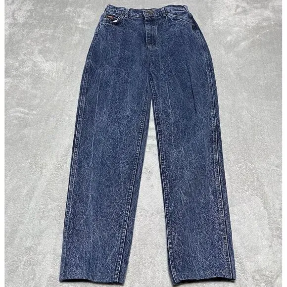 Vintage LEE Jeans Womens‎ 12 Riders High Waist Mom Dark Acid Wash USA