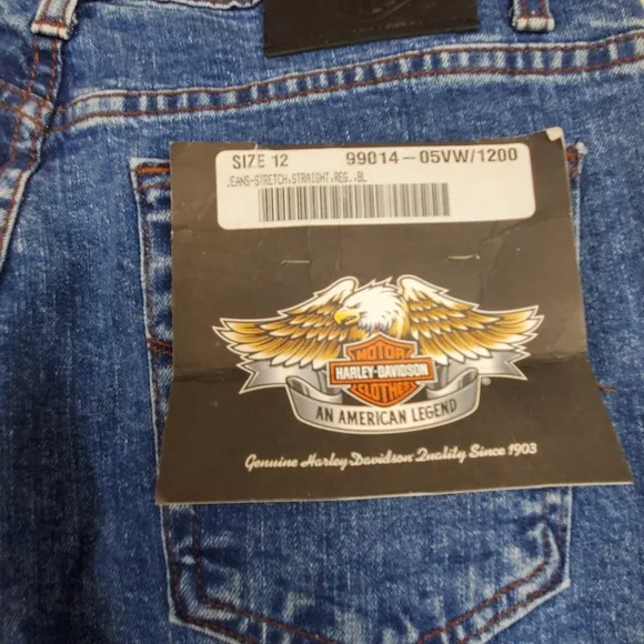 Vintage NWT Harley Davidson straight leg mom jeans 12 regular