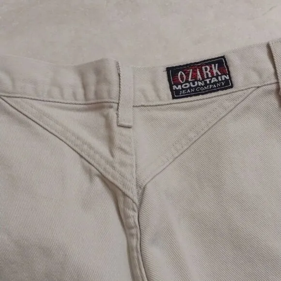 Vintage Ozark Mountain Western Jeans high rise pinch waist cream size 11