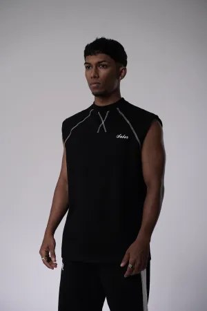 Vintage Raglan Cut-Offs (BLACK)