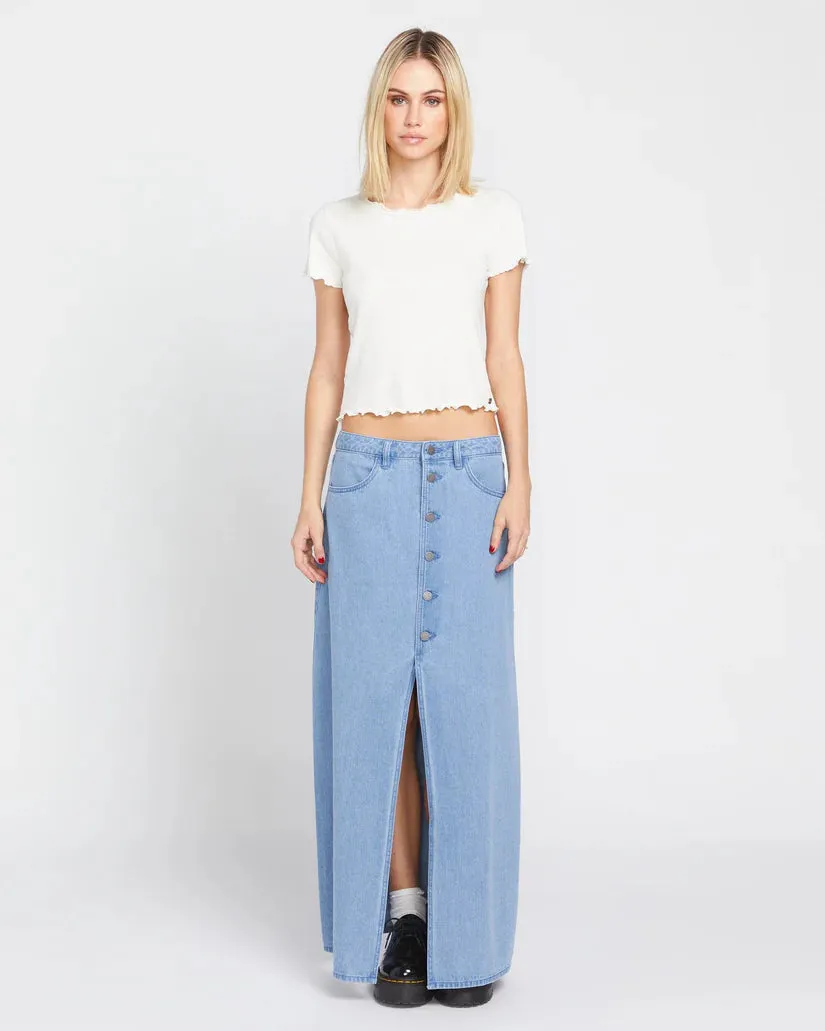 Volcom Chill Trap Denim Skirts