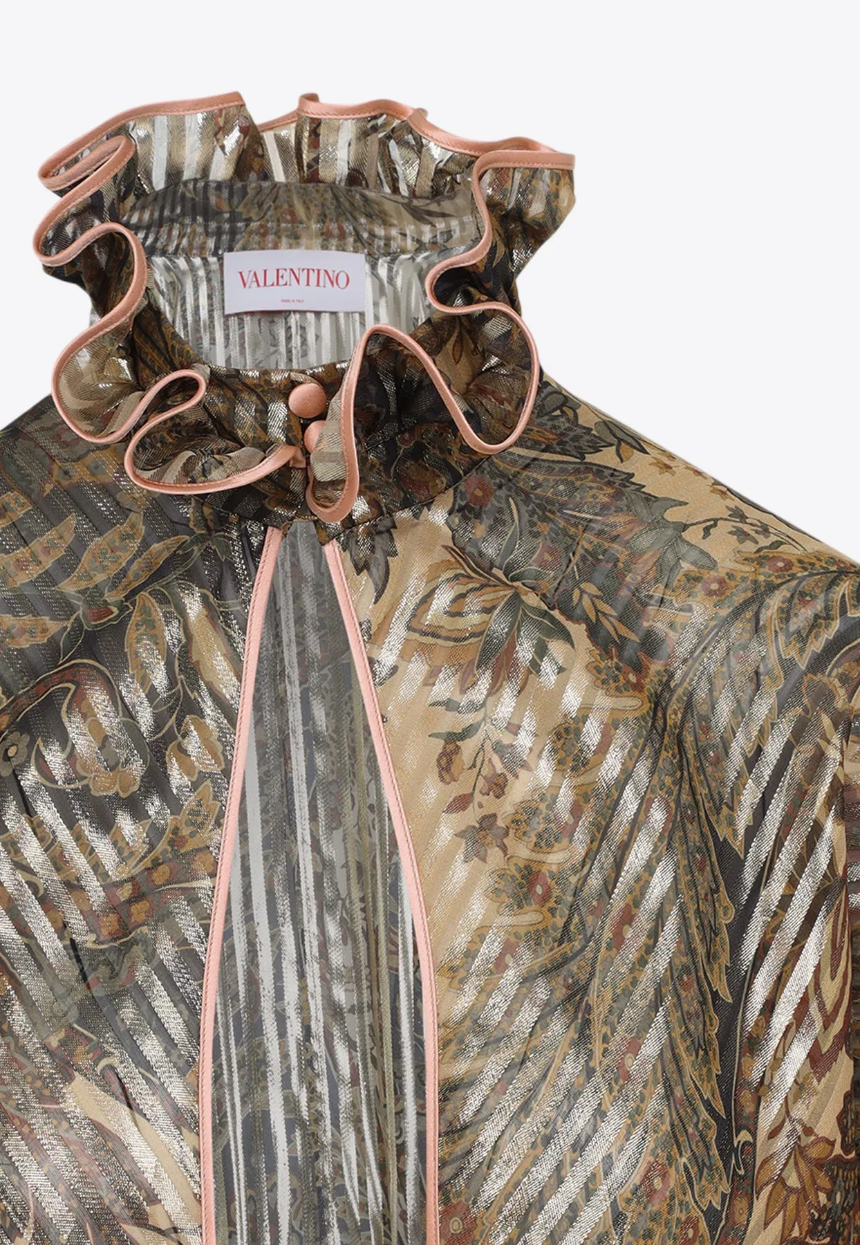 Voyage Imaginaire Print Silk Shirt