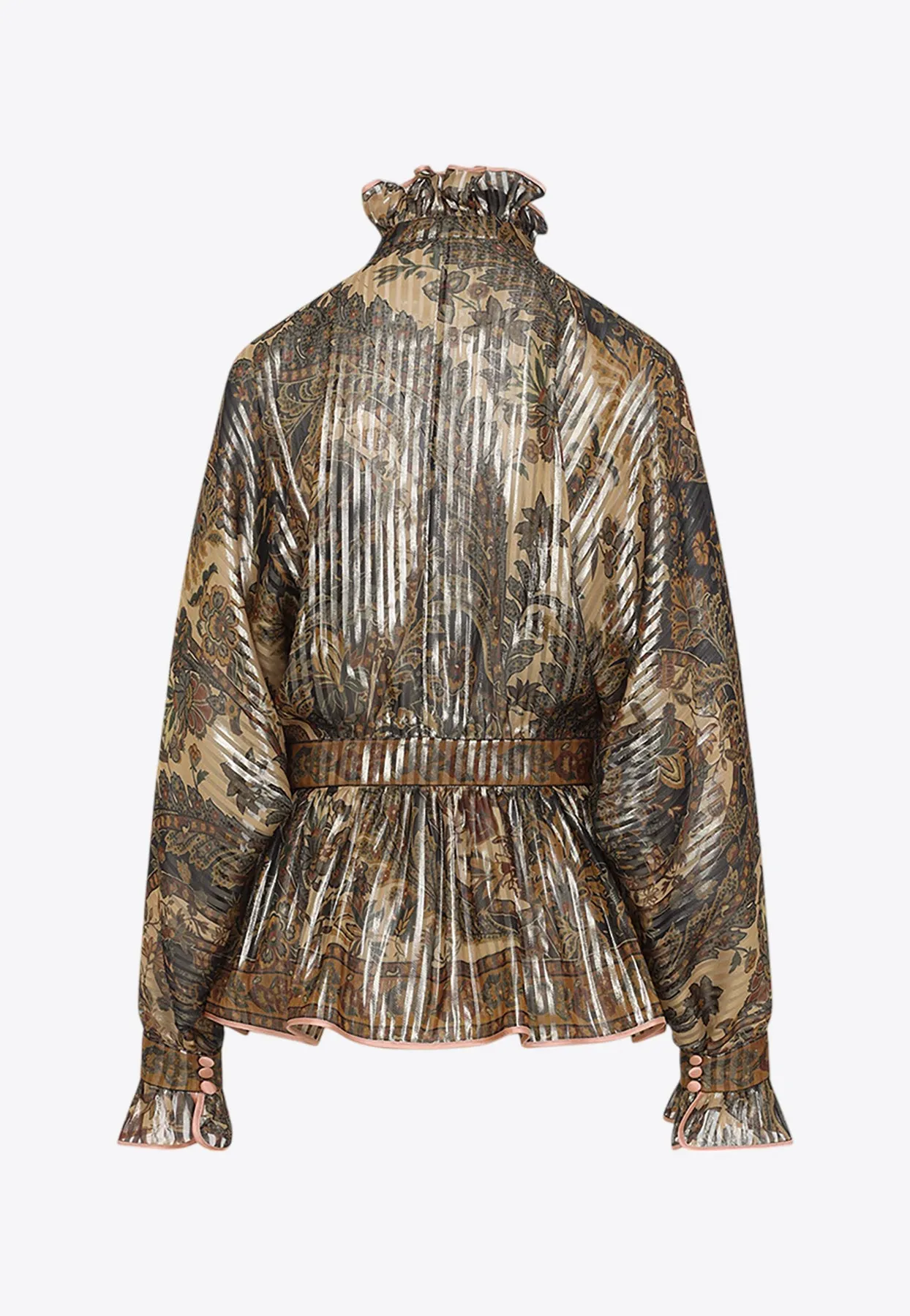 Voyage Imaginaire Print Silk Shirt