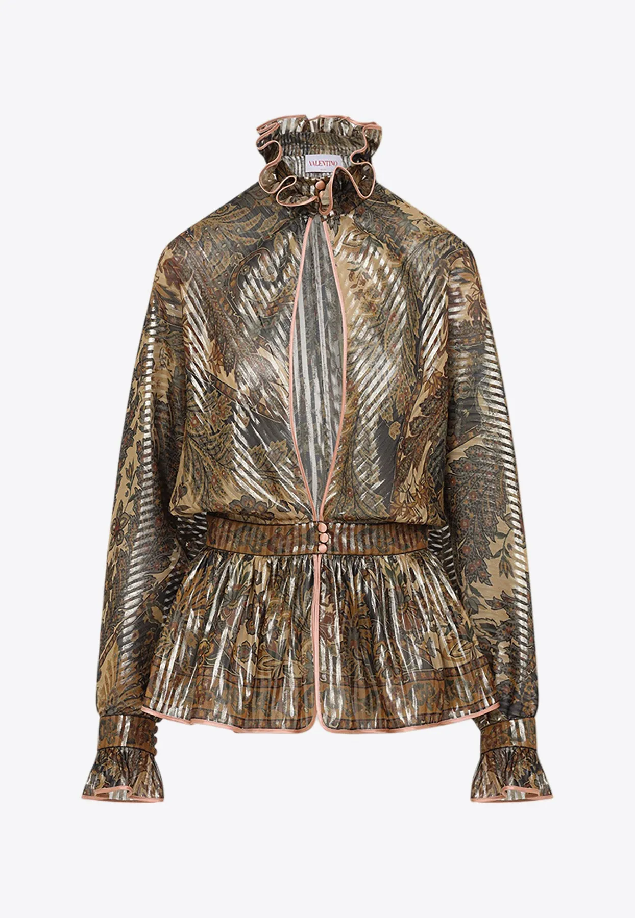 Voyage Imaginaire Print Silk Shirt