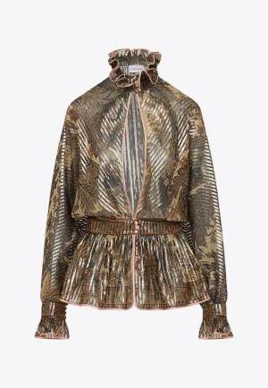 Voyage Imaginaire Print Silk Shirt