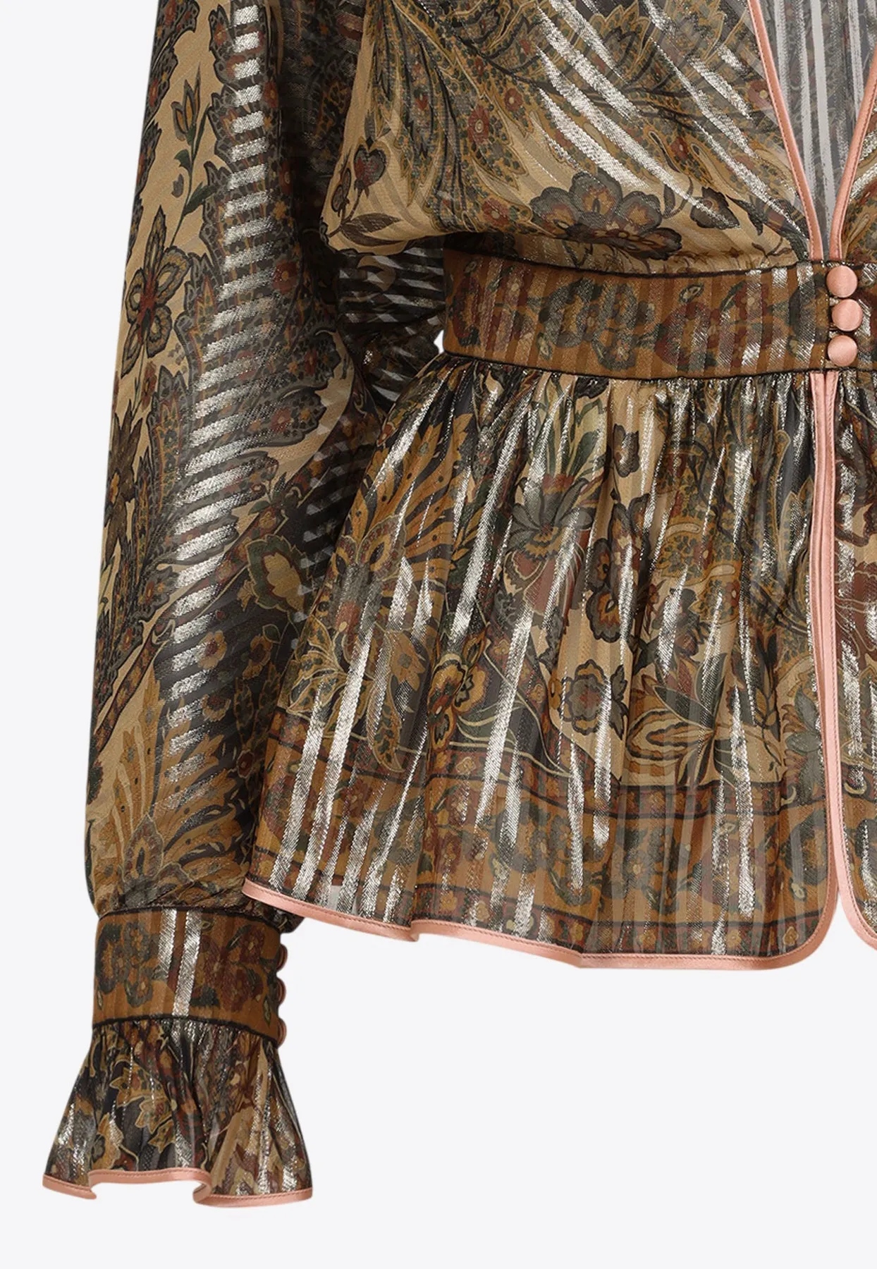 Voyage Imaginaire Print Silk Shirt