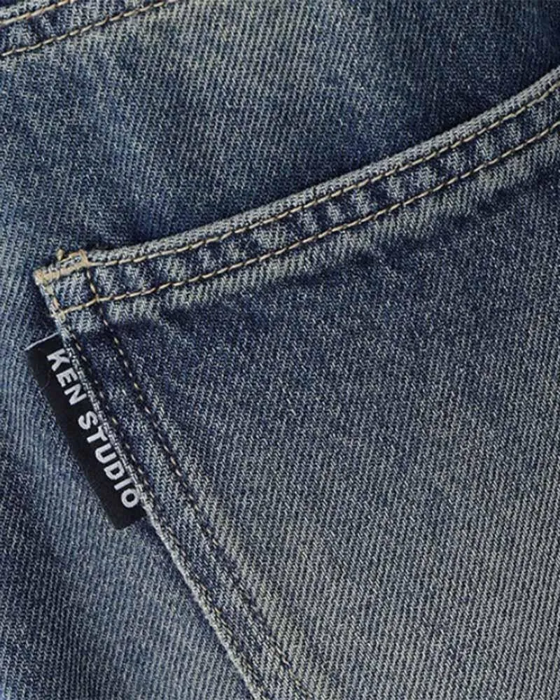 Washed Blue Boyfriend Jeans