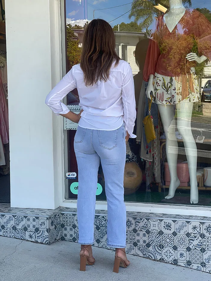 Washed Boyfriend Jeans