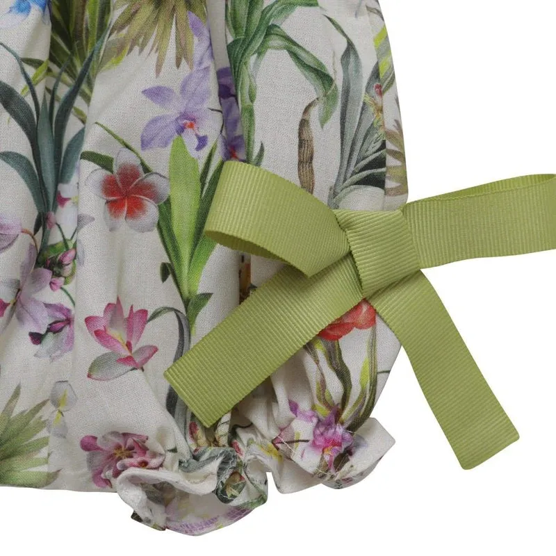 White Blouse with Floral Bloomers Set