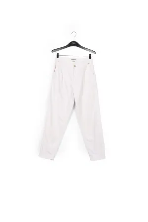 White denim boyfriend jeans
