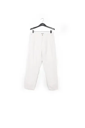 White denim boyfriend jeans