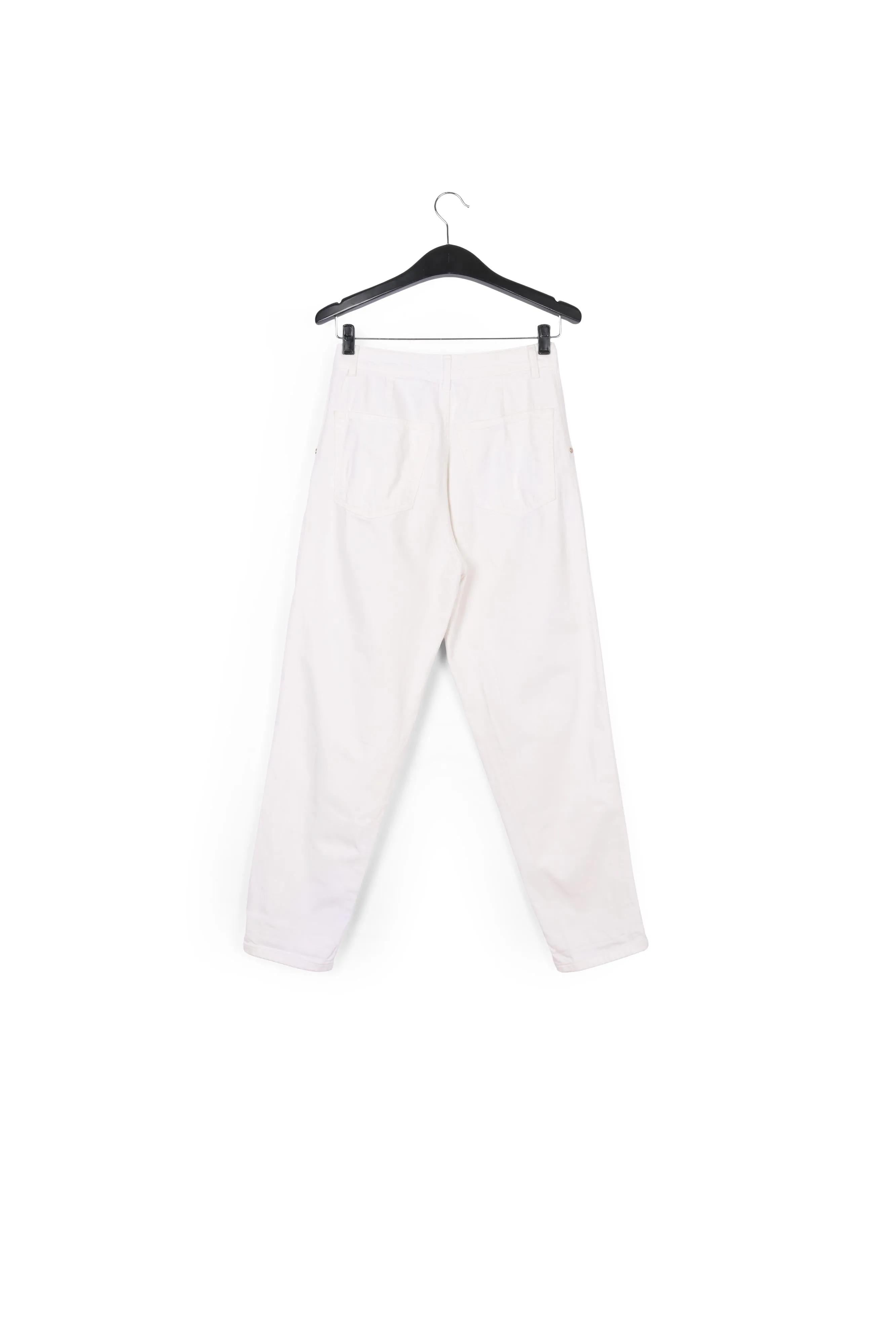 White denim boyfriend jeans