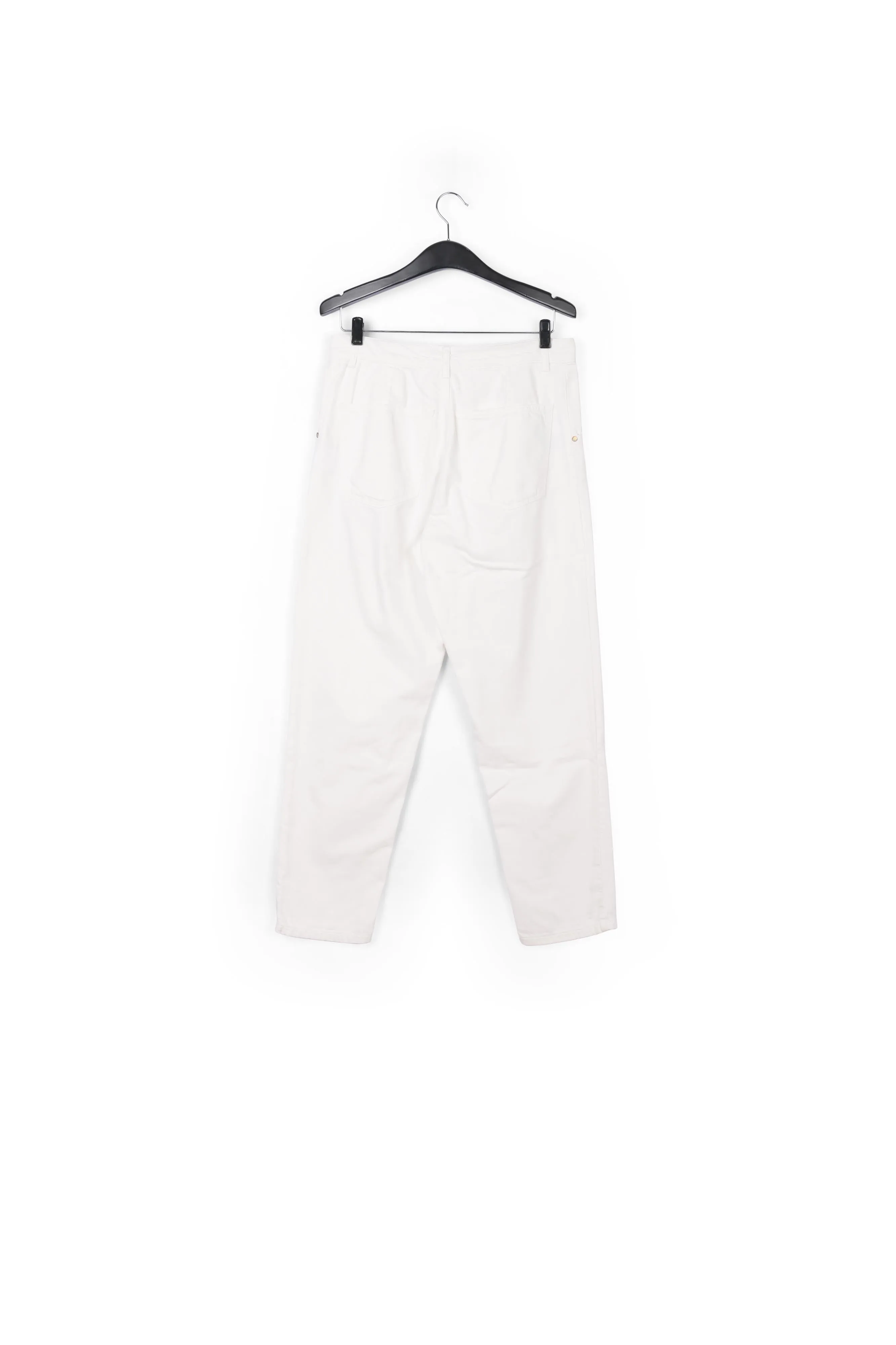 White denim boyfriend jeans