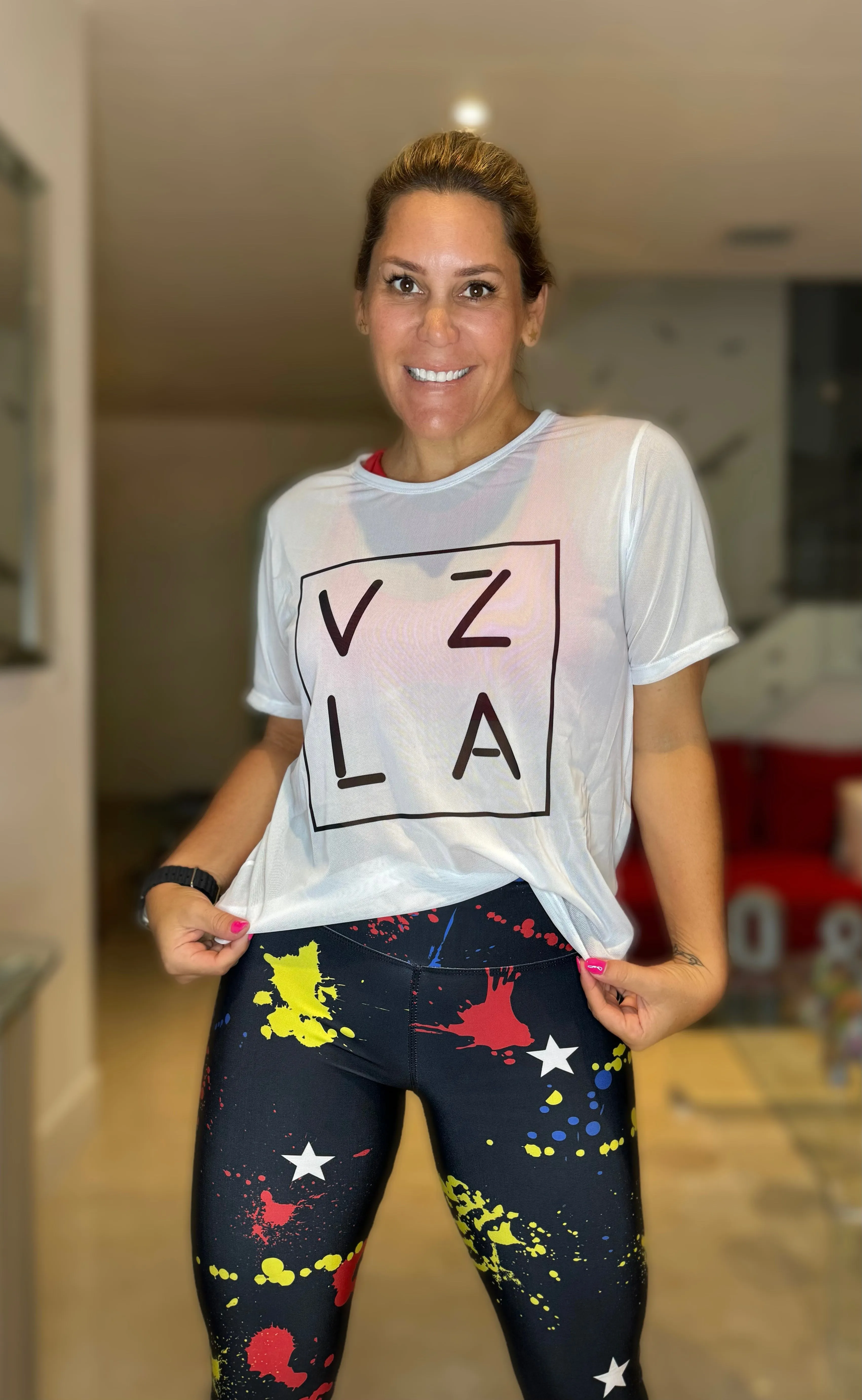 White Mesh Vzla Tshirt