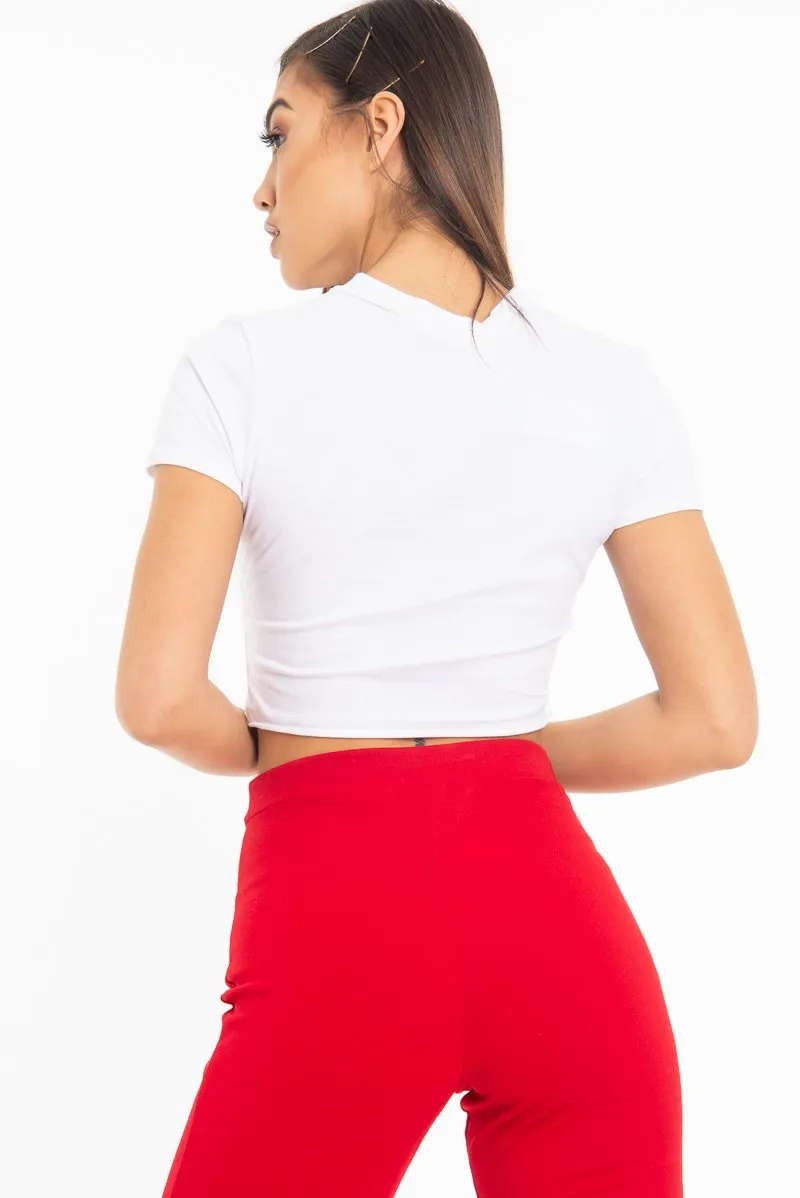 White Property of No-One Extreme Rip Crop Top - Verle