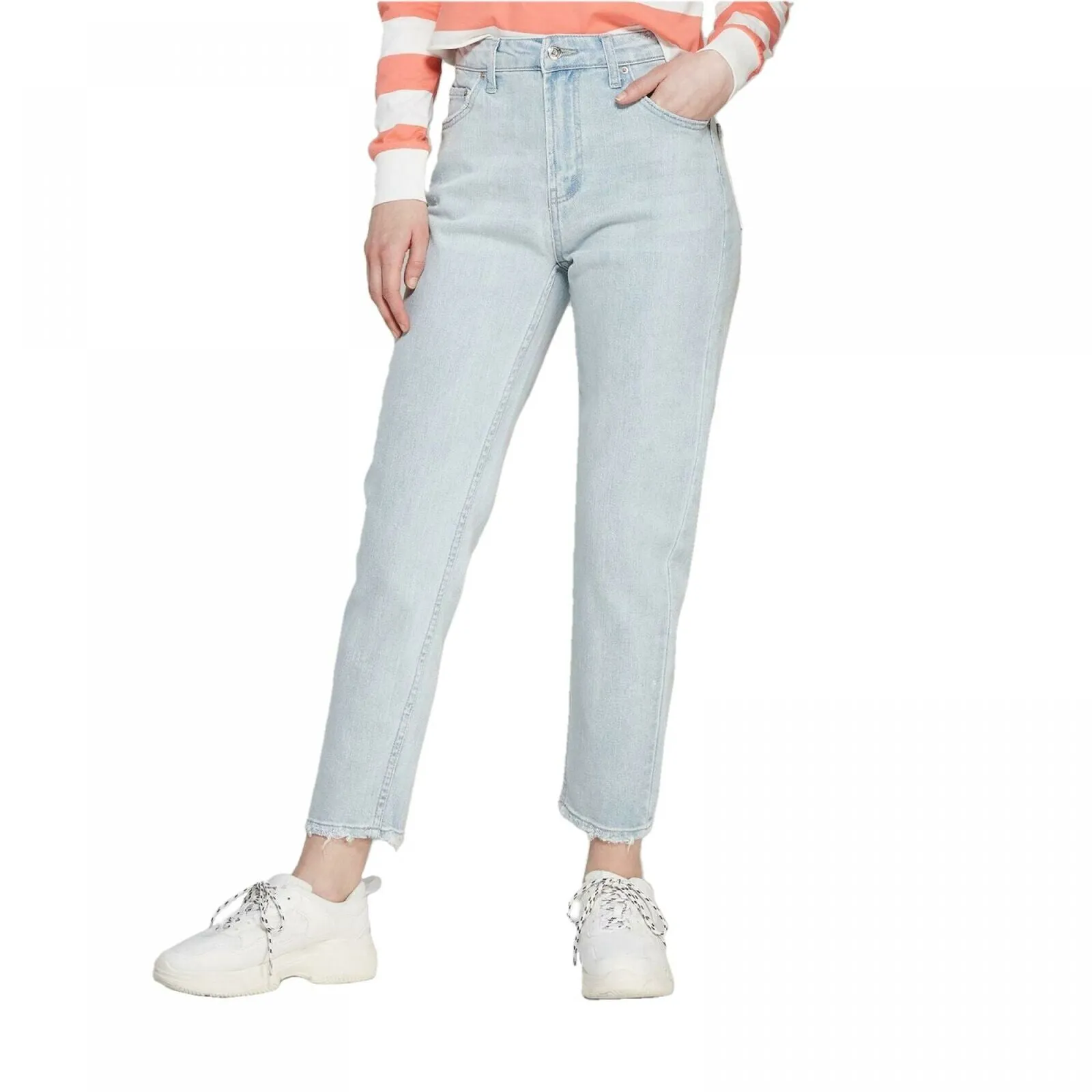 Wild Fable Women's Light Wash High Rise Mom Jeans