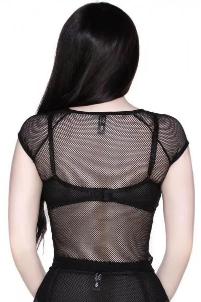 Wildchild Fishnet Top - Black -