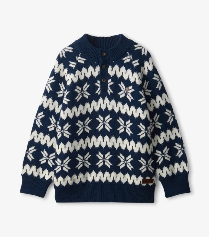 Winter Knit Mock Neck Sweater