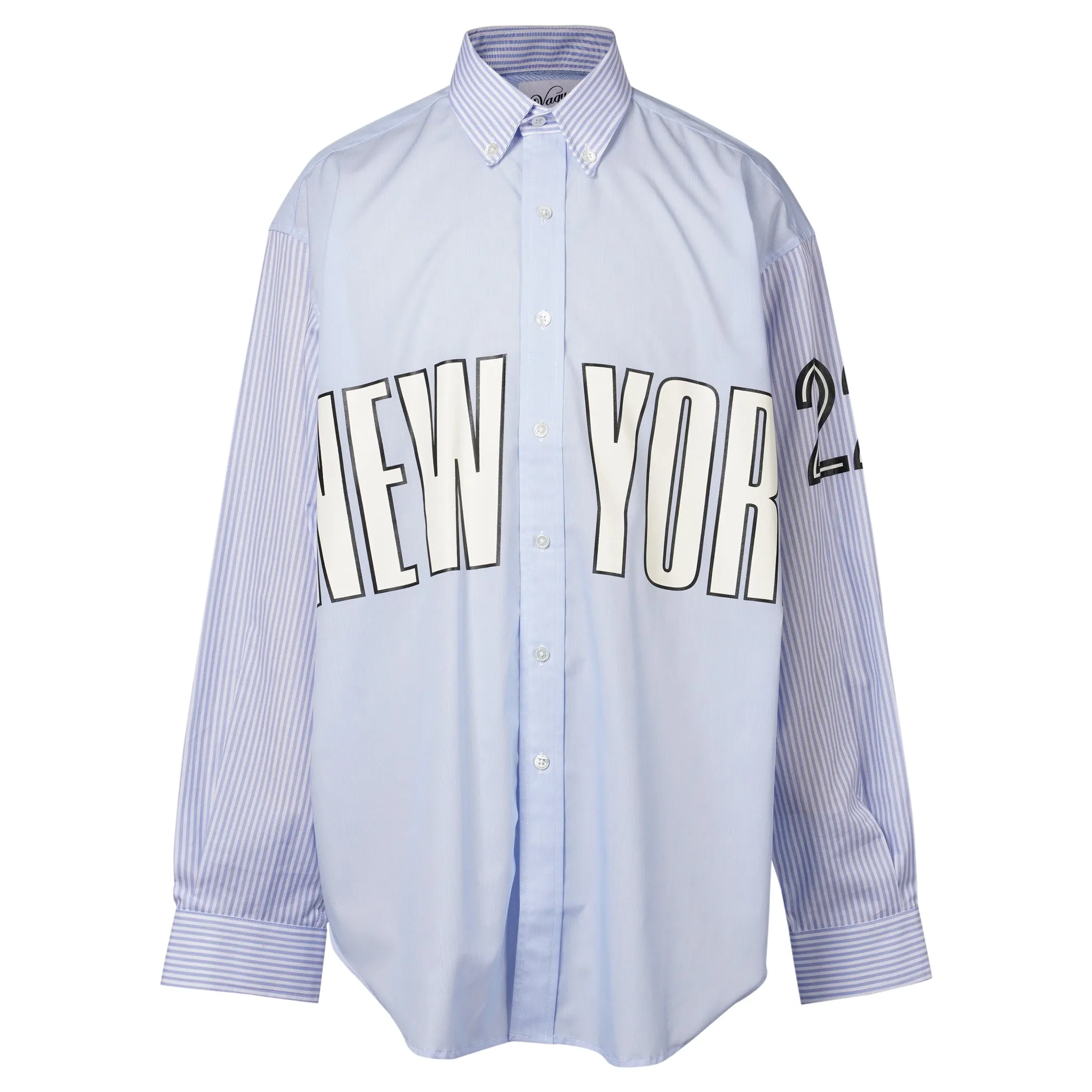 WOMEN SLOUCHY BUTTON DOWN WOVEN / BLUE