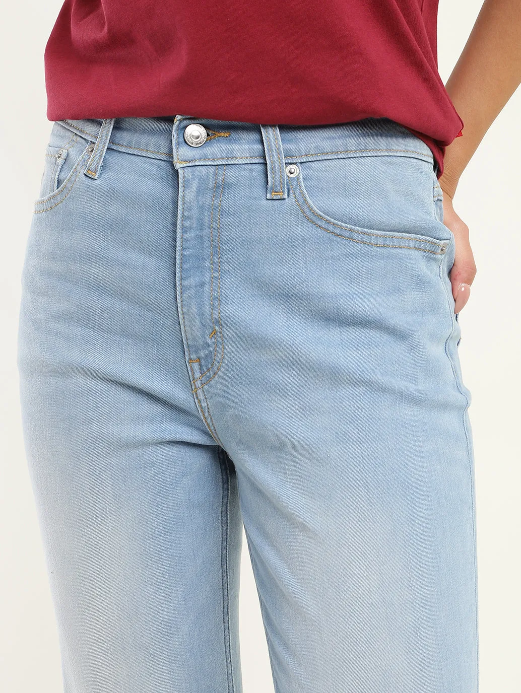 Women's 80s Blue Tapered Fit High Rise Jeans