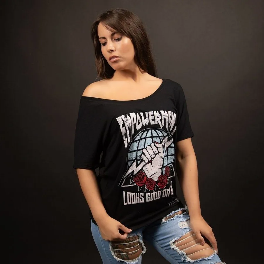 Women's Empowerment Slouchy T-Shirt - Black