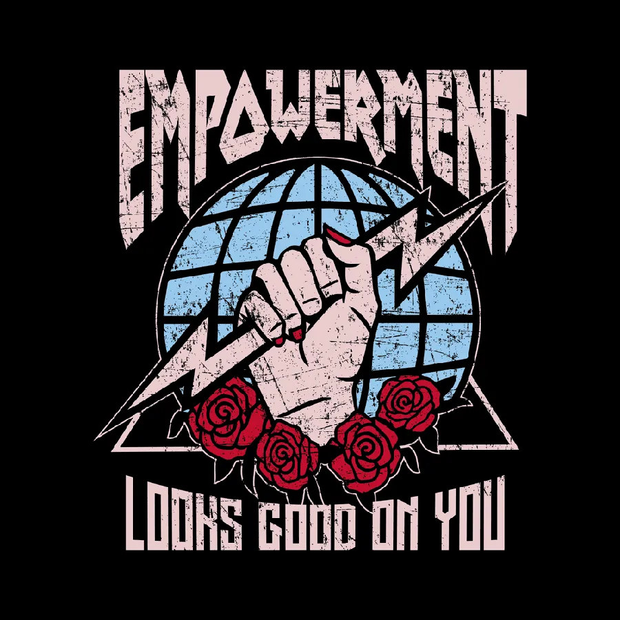 Women's Empowerment Slouchy T-Shirt - Black
