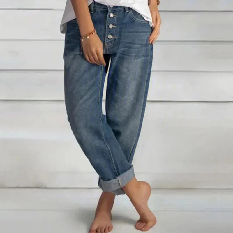 Women's High-Waisted Boyfriend Jeans | Relaxed Fit