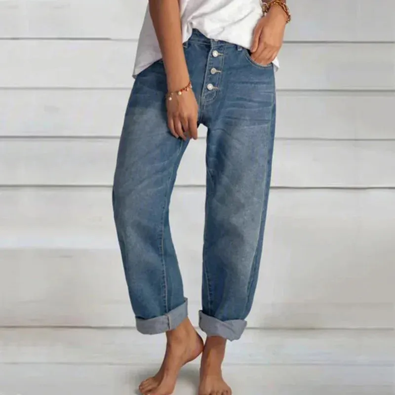 Women's High-Waisted Boyfriend Jeans | Relaxed Fit