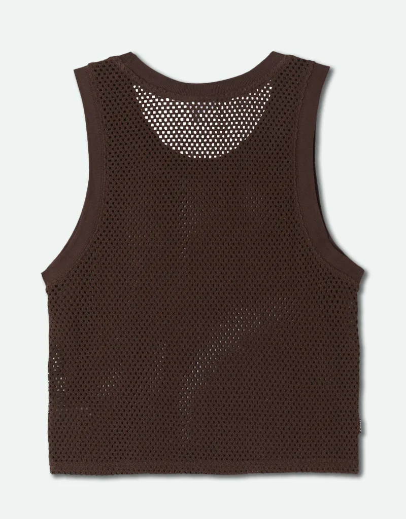 Women's Obey Hudson Mesh Tank - Java Brown