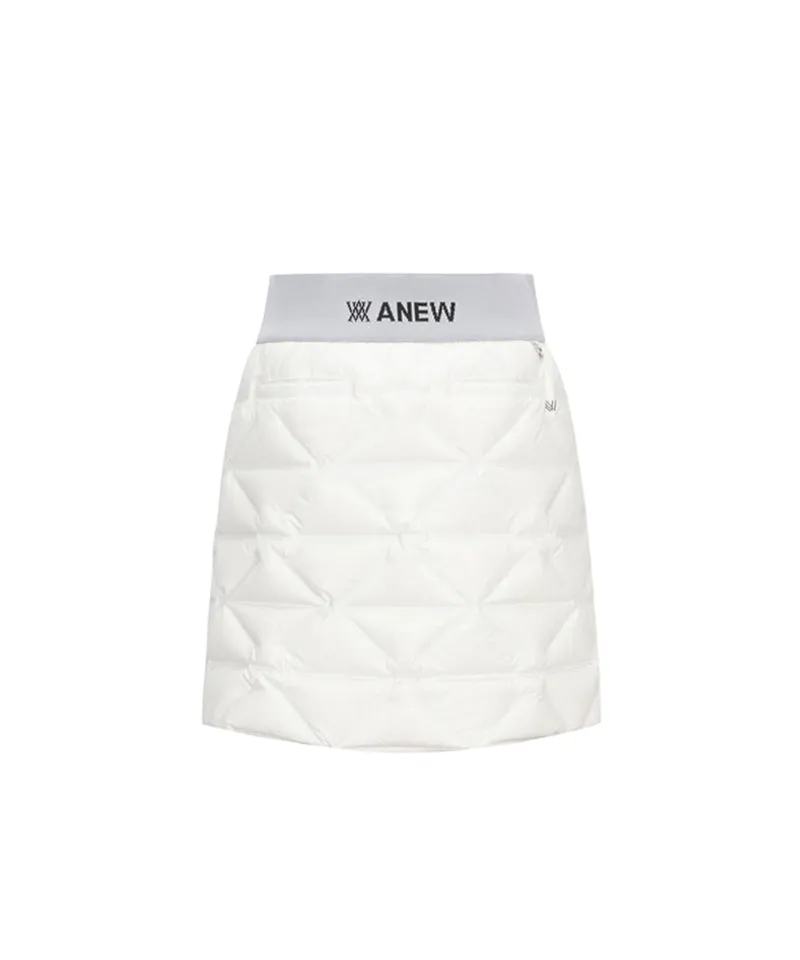 Women's Quilting Point Tube Down Skirt - Ivory