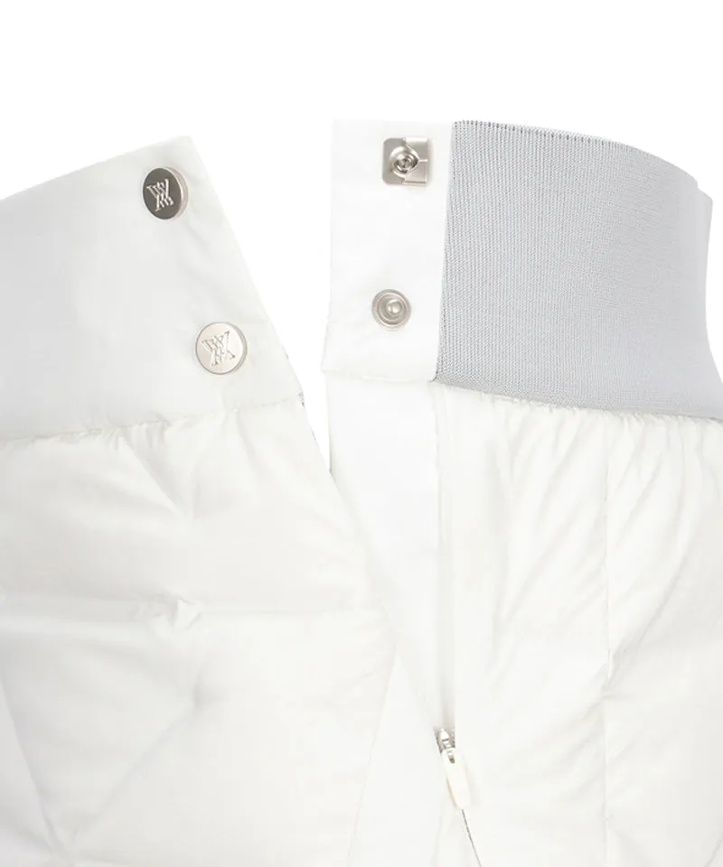 Women's Quilting Point Tube Down Skirt - Ivory