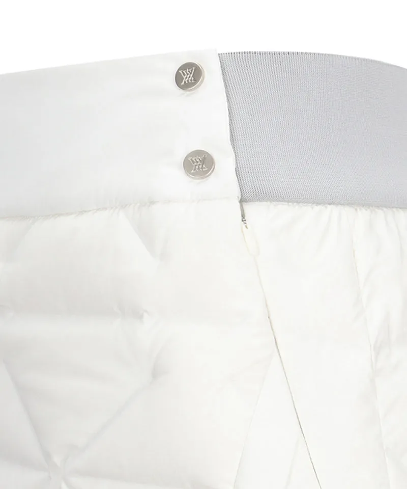 Women's Quilting Point Tube Down Skirt - Ivory