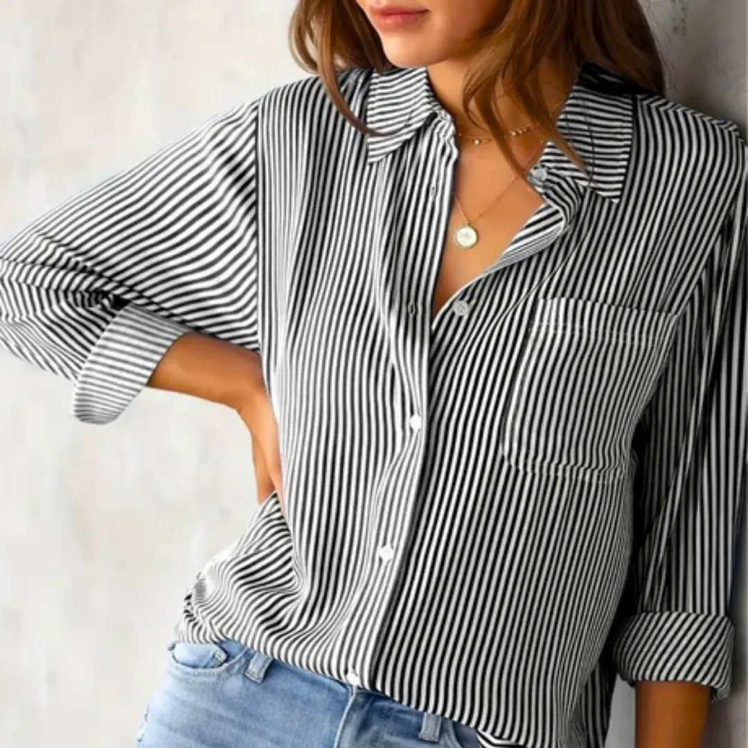 Women's Stripe Button Down Shirt | Long Sleeve