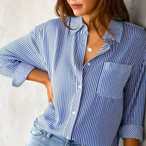 Women's Stripe Button Down Shirt | Long Sleeve