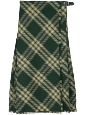 Wool midi skirt