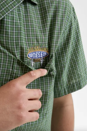 WORSHIP SUPPLIES ETERNAL S/S BUTTON UP SHIRT - ARTICHOKE GREEN