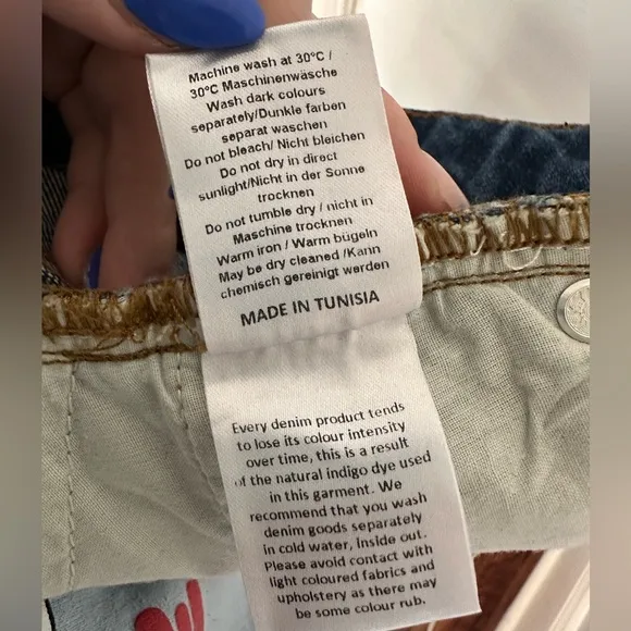 Wrap London Boyfriend Jean, Mid-Wash. Size 10