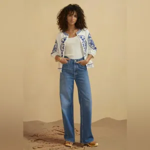 Wrap London Boyfriend Jean, Mid-Wash. Size 10