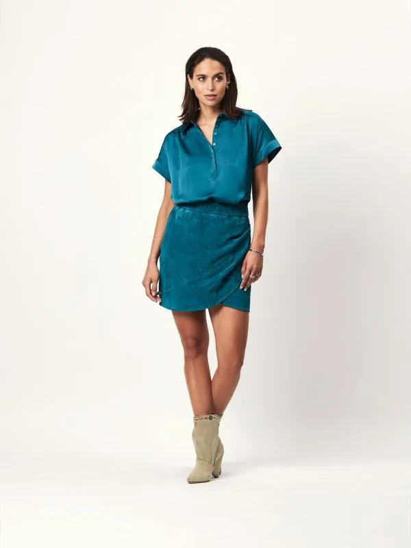 Zelena Slouchy Fit Shirt Teal